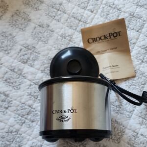 NEW!Crock-Pot Little Dipper Warmer - Silver and Black
